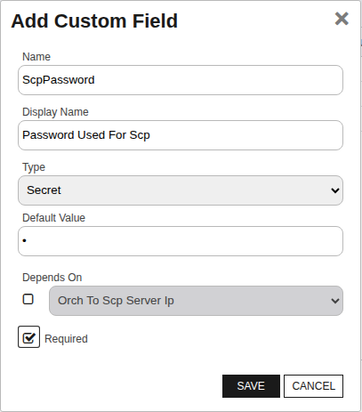 ThunderMgmt Custom Field - ScpPassword