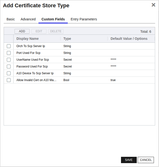 ThunderMgmt Custom Fields Tab