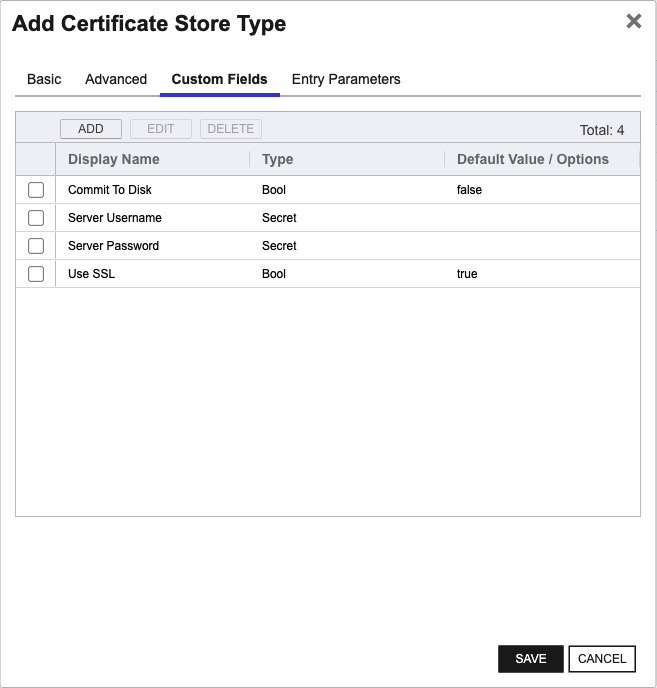 CiscoAsa Custom Fields Tab