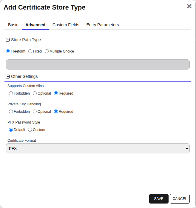 Fortigate Advanced Tab
