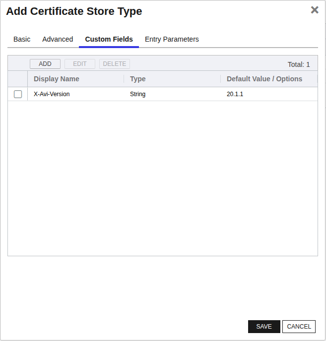VMware-NSX Custom Fields Tab
