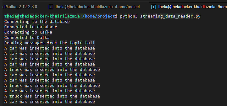 Read simulation Toll stream data