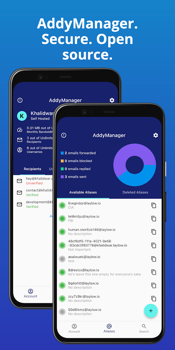 Screenshot 1 of AnonAddy — opens full size