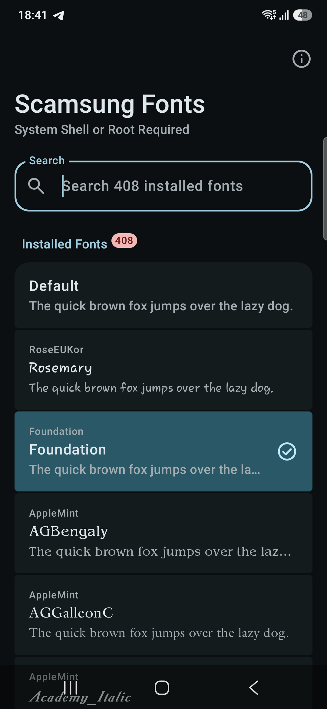 Scamsung Fonts Home Page