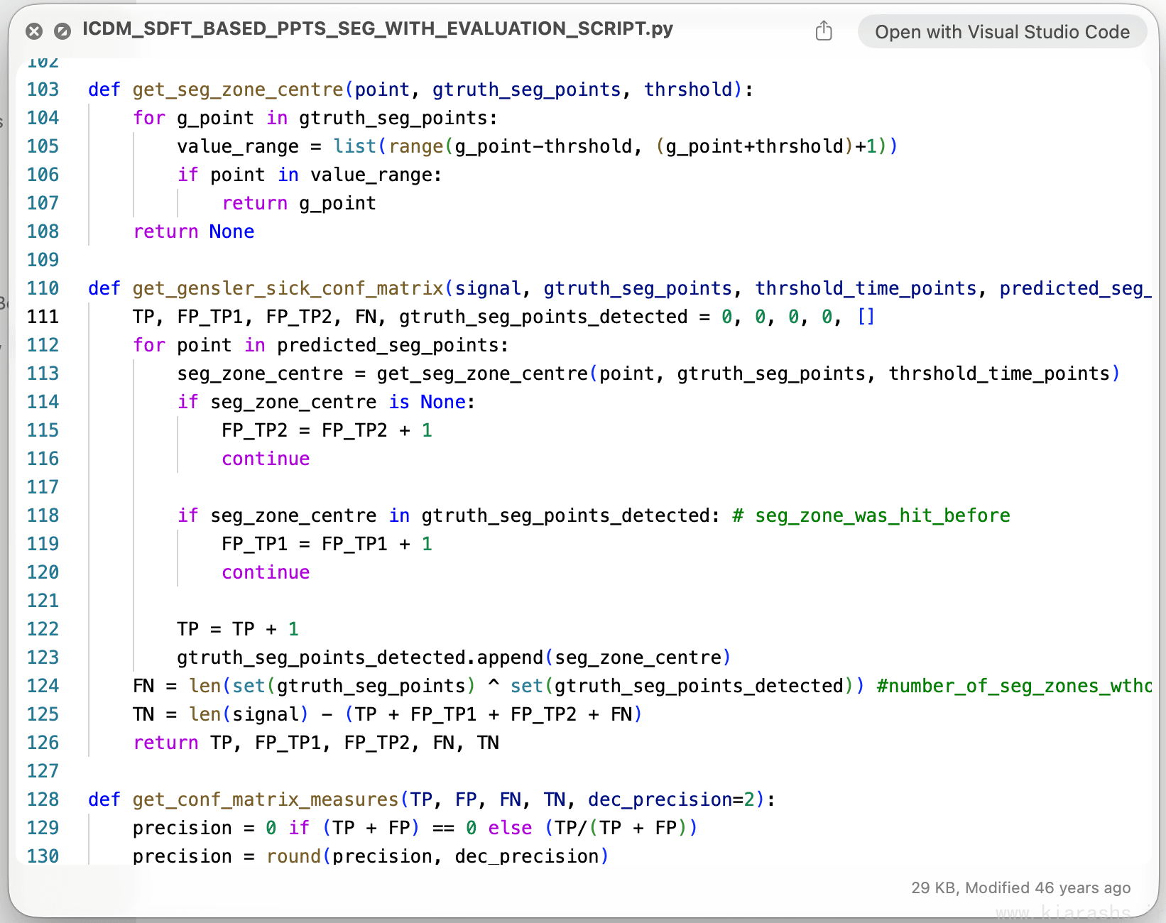 Looq highlighting a Python file
