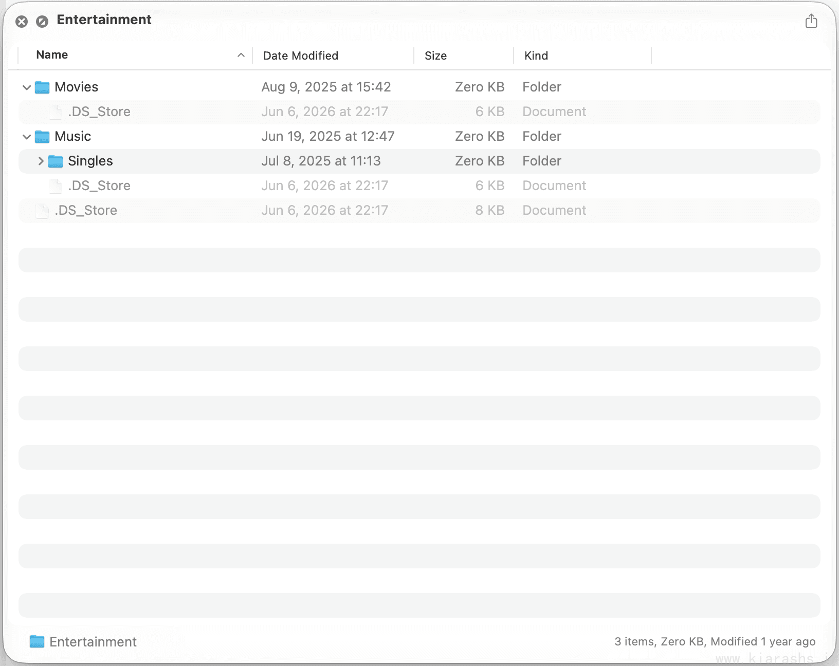 Looq browsing a folder in icon view