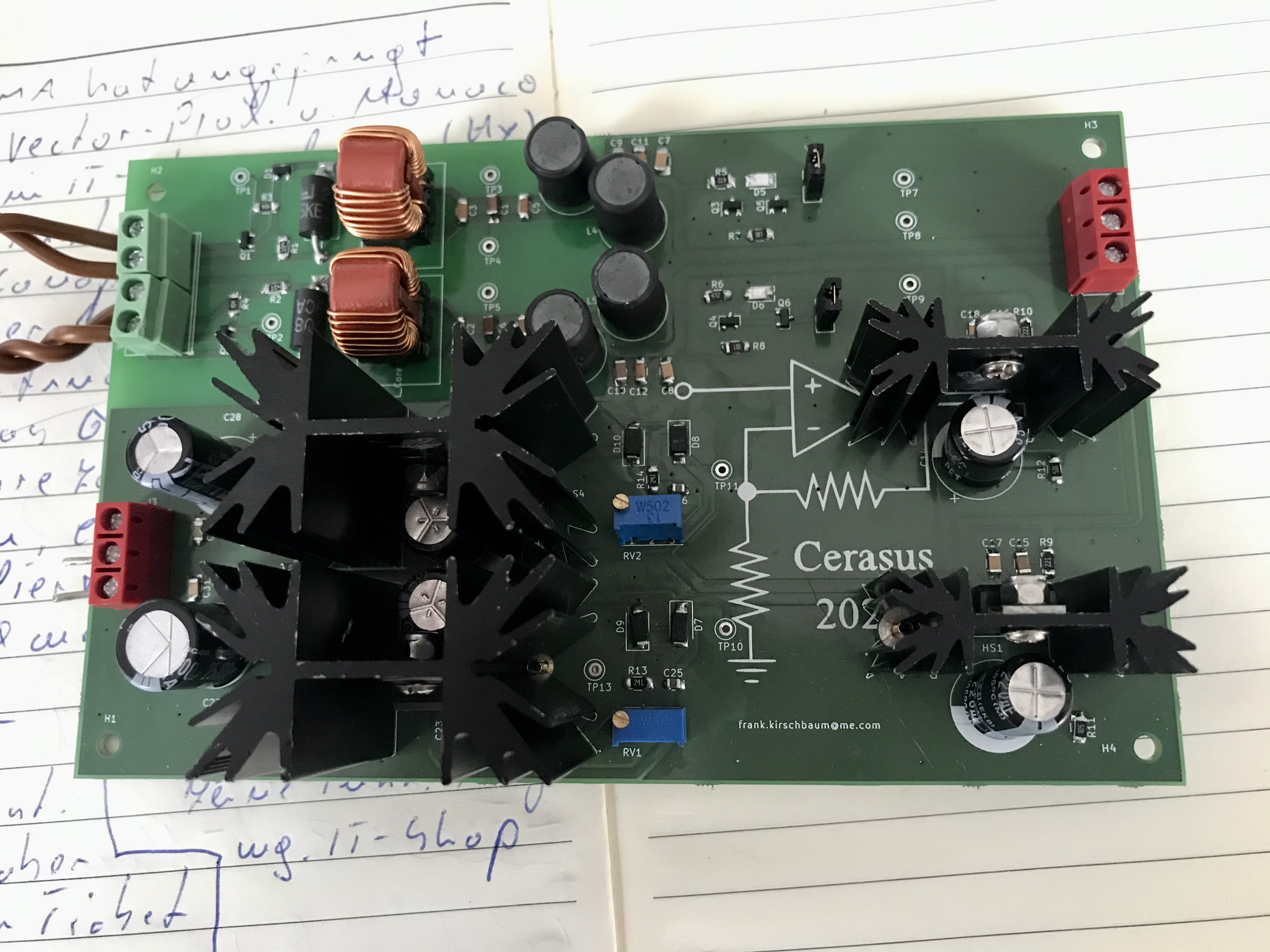 The power supply PCB