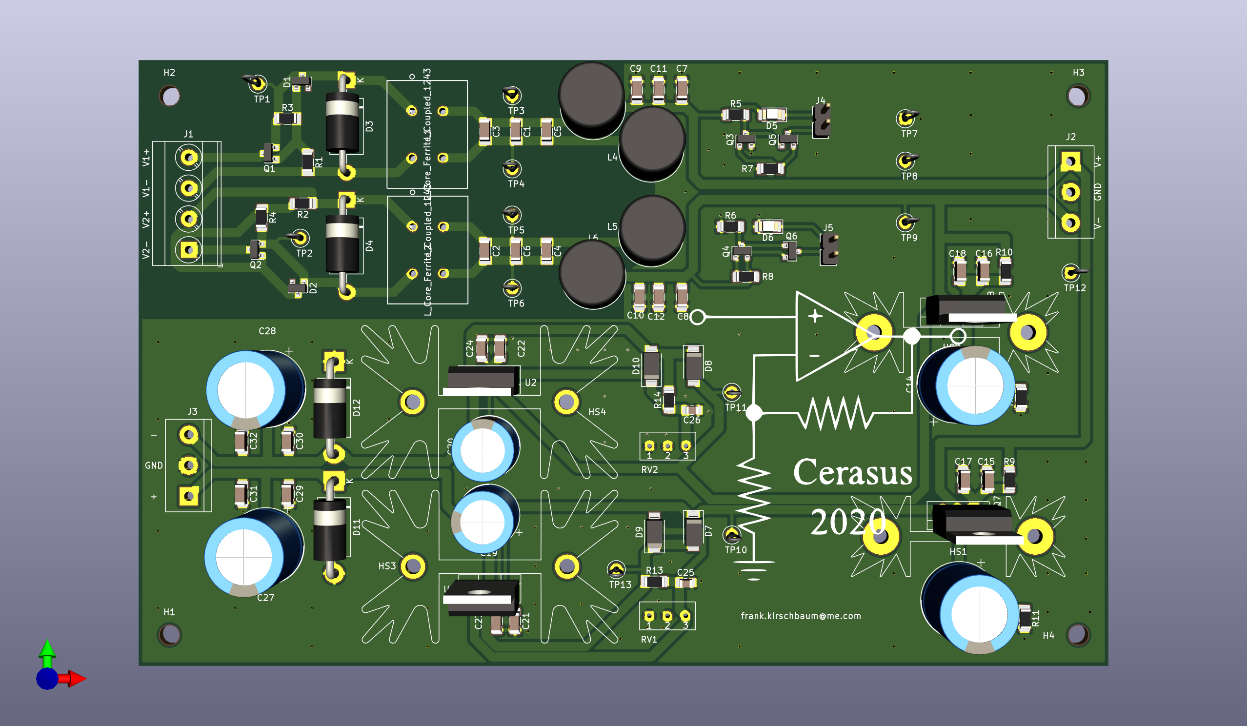 The power supply PCB