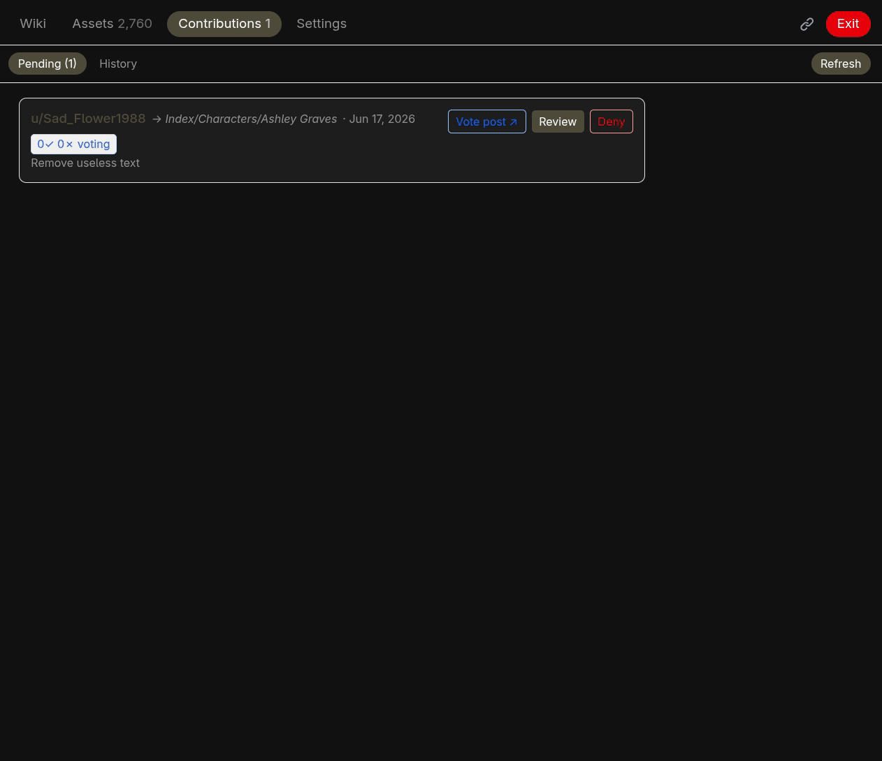 Moderator review
