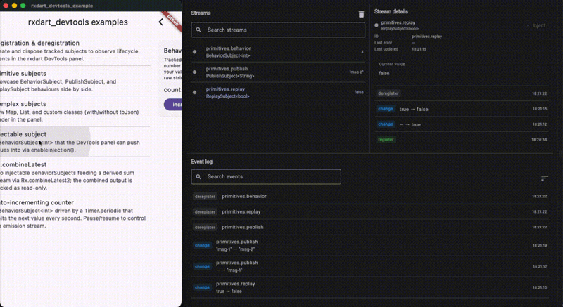 Injecting values from the DevTools panel