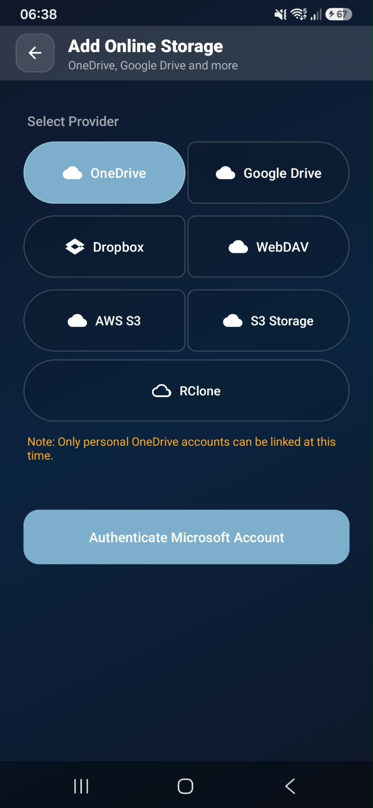 Network and cloud storage - SMB, SFTP, WebDAV, and more