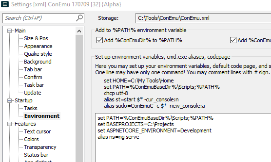 ConEmu  Configuring Cmd Prompt