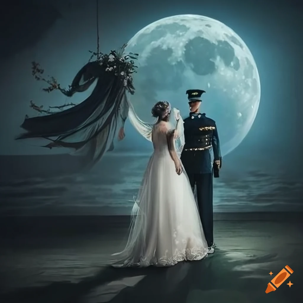 goth and navy wedding
