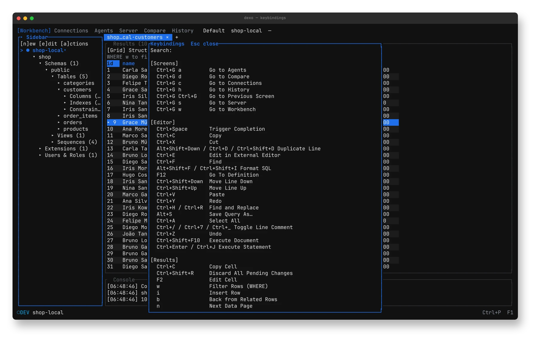 Keybindings
