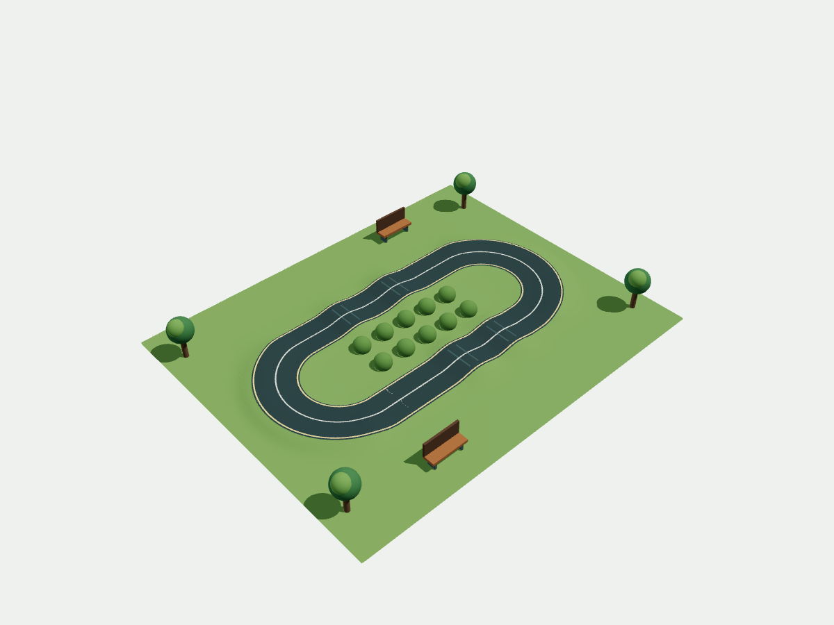 Park pump track scene