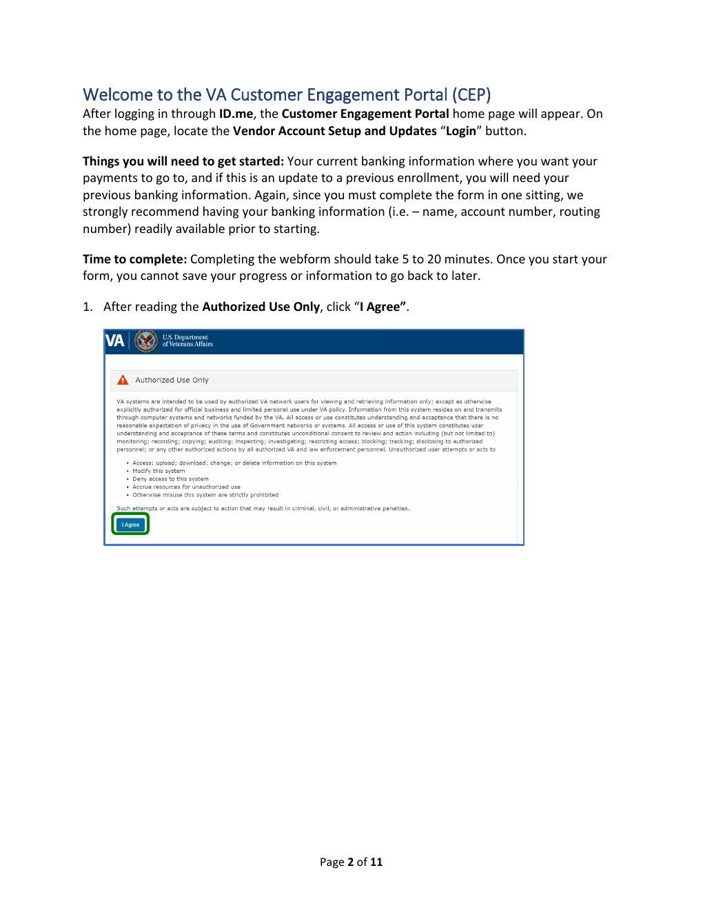 VA portal guide source page