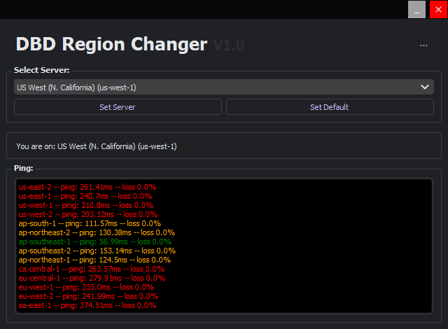 Image of the DBD region changer