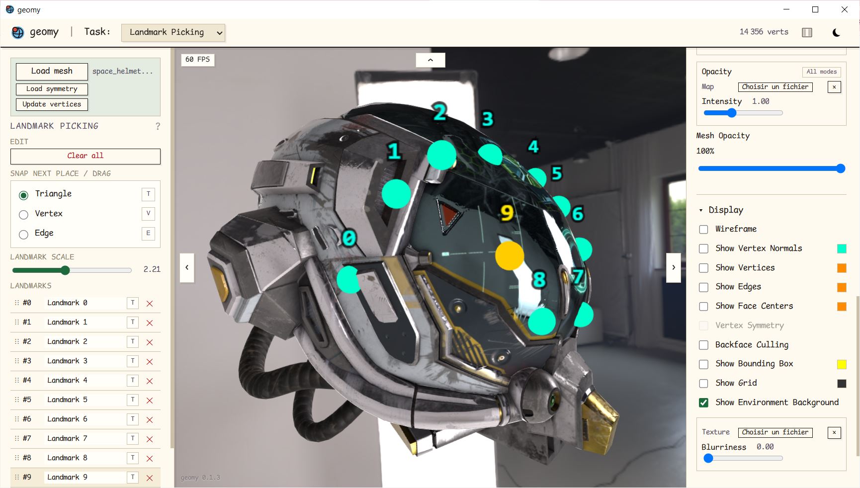 geomy viewport and task panel