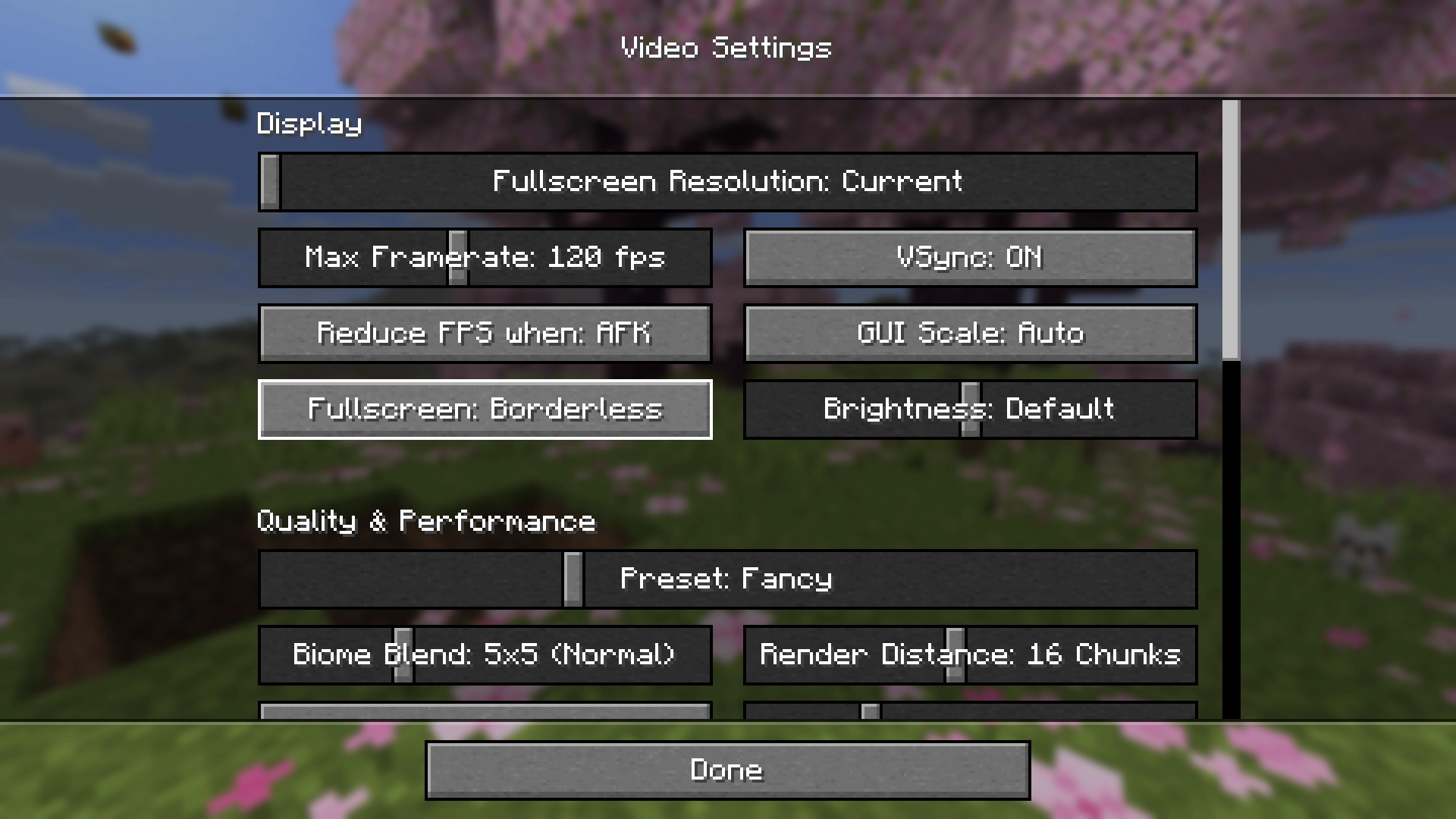 Video Settings