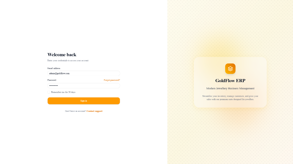 GoldFlow Dashboard