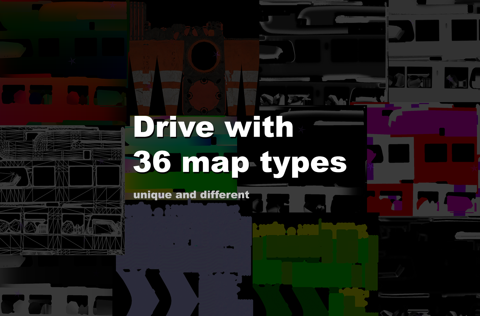 Drive with 36 different map types