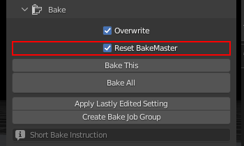 Reset BakeMaster