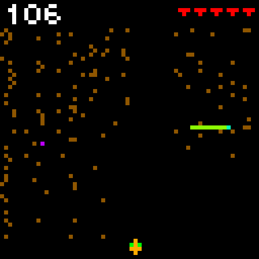 Screenshot of the Centipede game