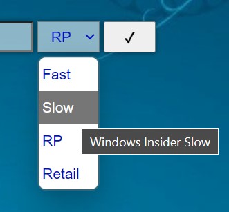 A dropdown list with Slow option selected