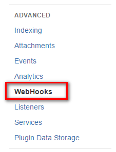 jira webhooks setting