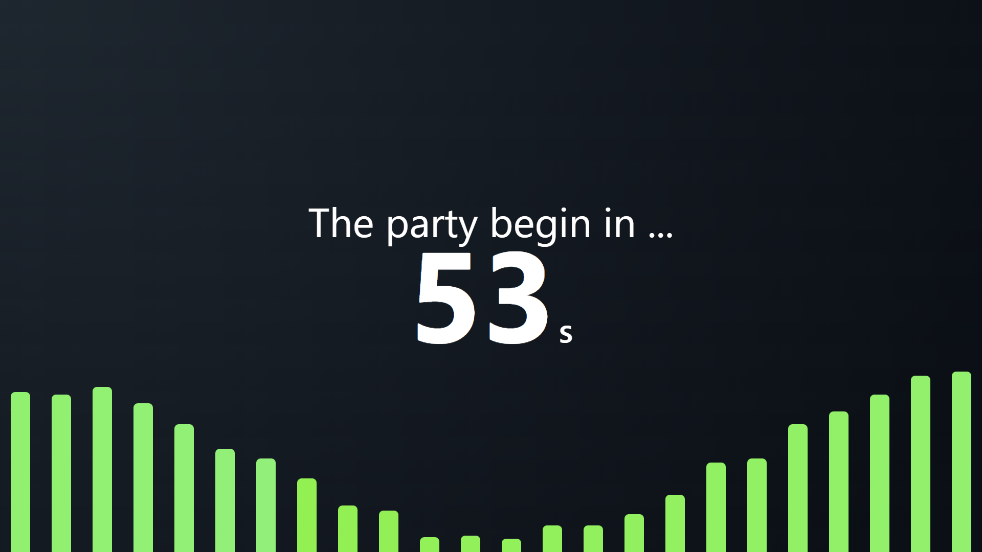 Countdown : let the party begin !