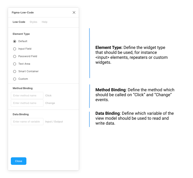 The Figma-Low-Code plugin