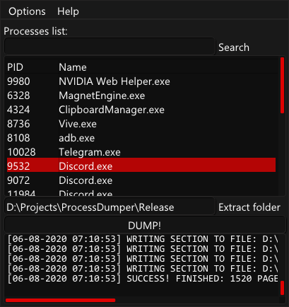 GitHub - KleskBY/IntProcessDumper: 32bit process sections dumper · GitHub