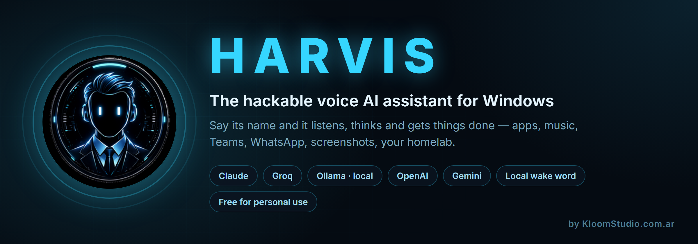 HARVIS — the hackable voice AI assistant for Windows