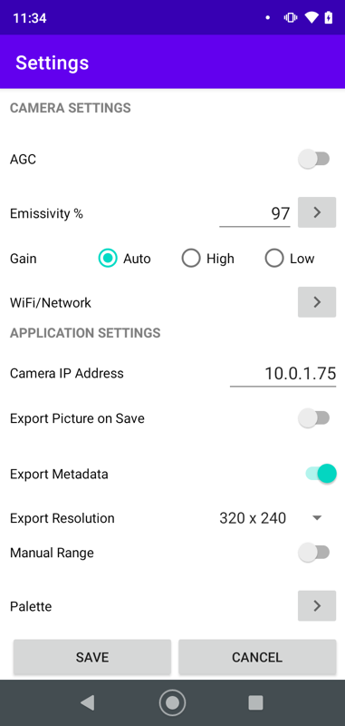 App Settings Screen