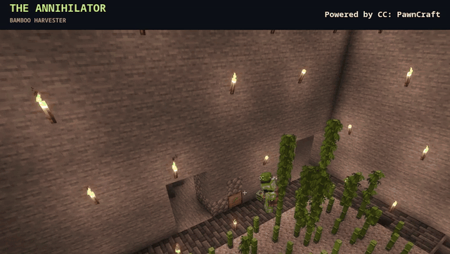 The Annihilator bamboo harvester, powered by CC: PawnCraft