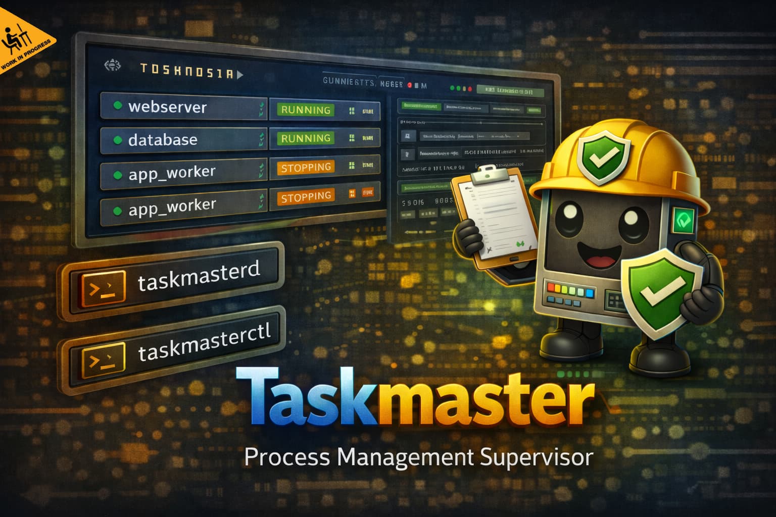 Process management supervisor Taskmaster