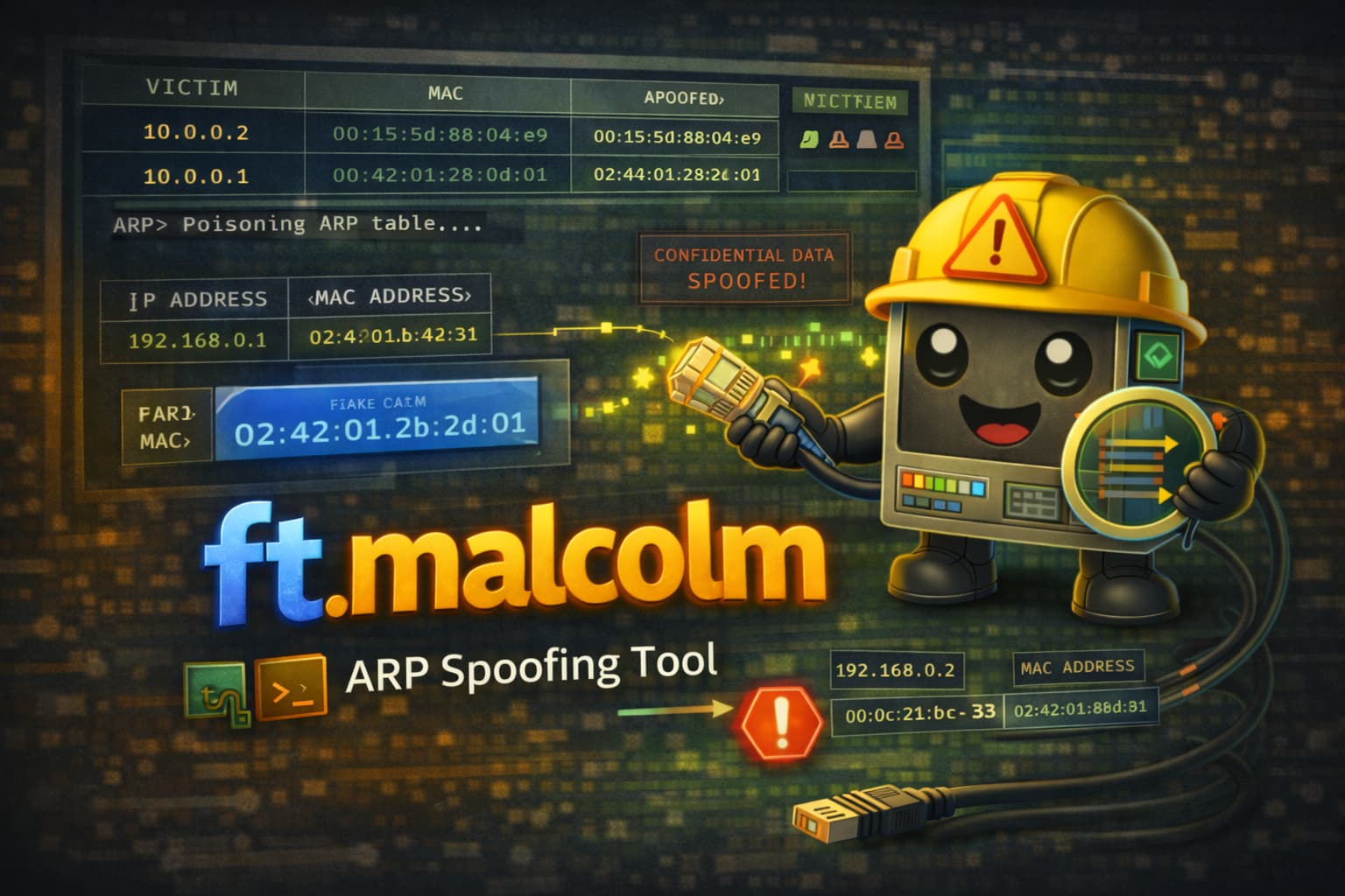 ARP spoofing tool ft_malcolm