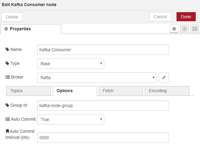 Kafka Consumer Options