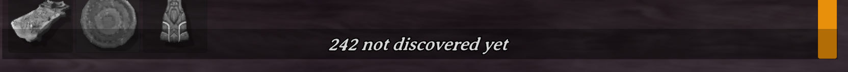 242 not discovered yet bar