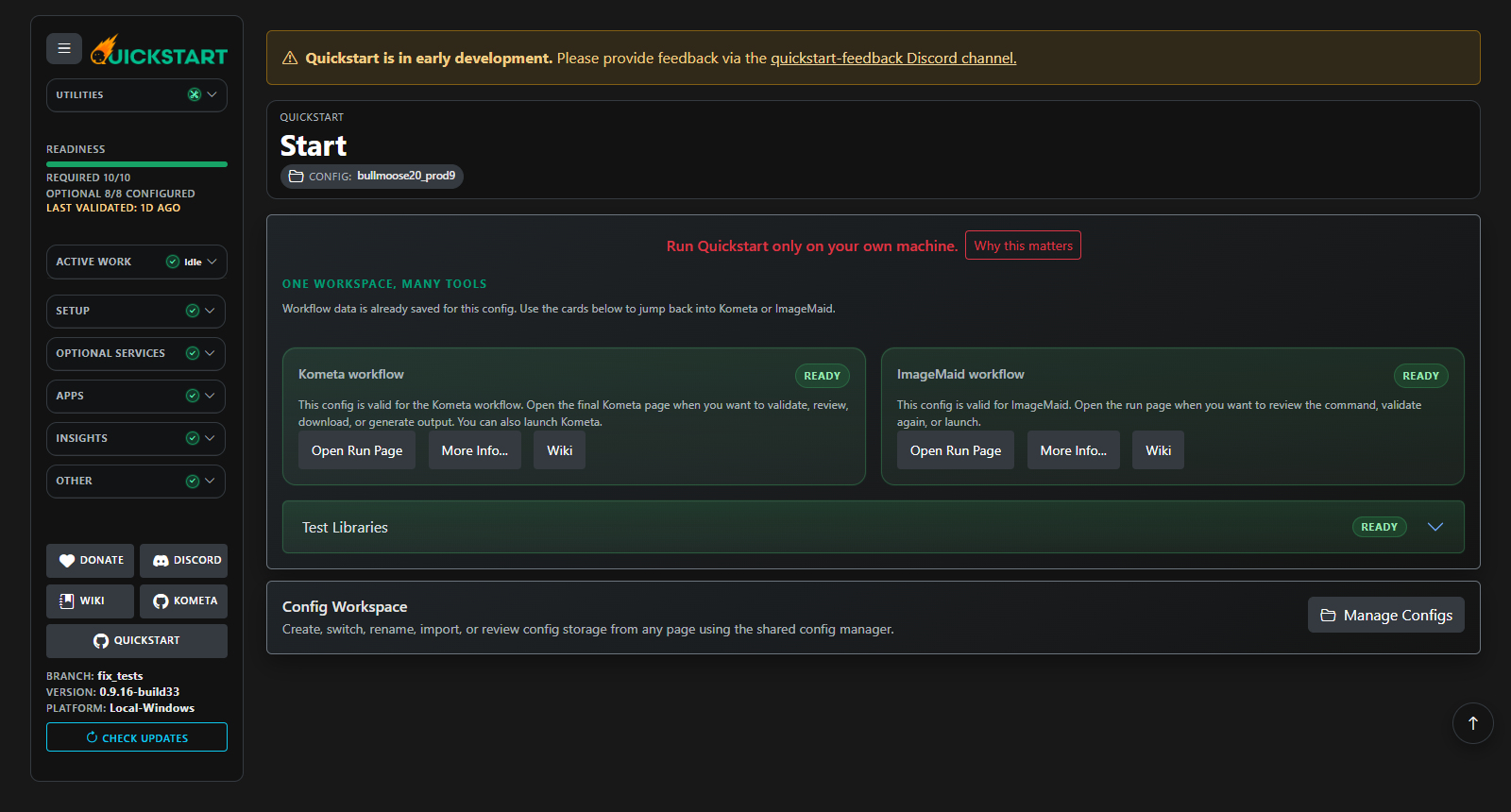 Quickstart Welcome Page