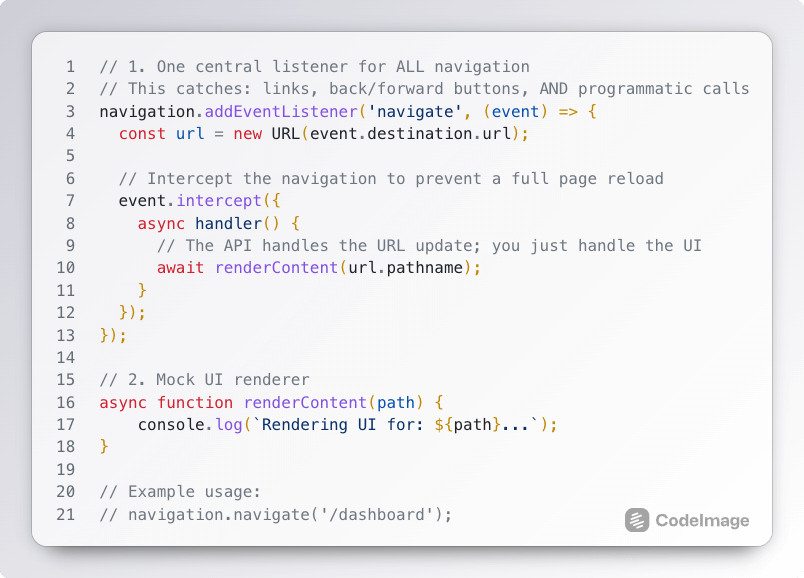 Navigation API 示意图