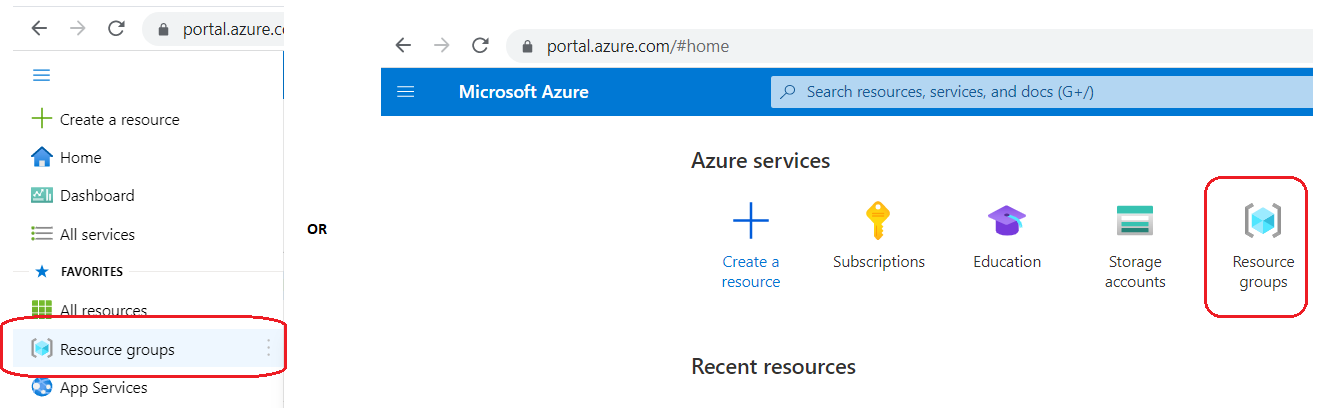 In Azure Portal click on Resource Groups