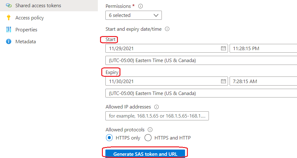 Specify Expiry of Secure Access Token 