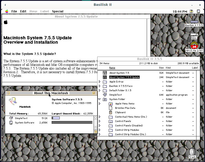 Screenshot of BasiliskII