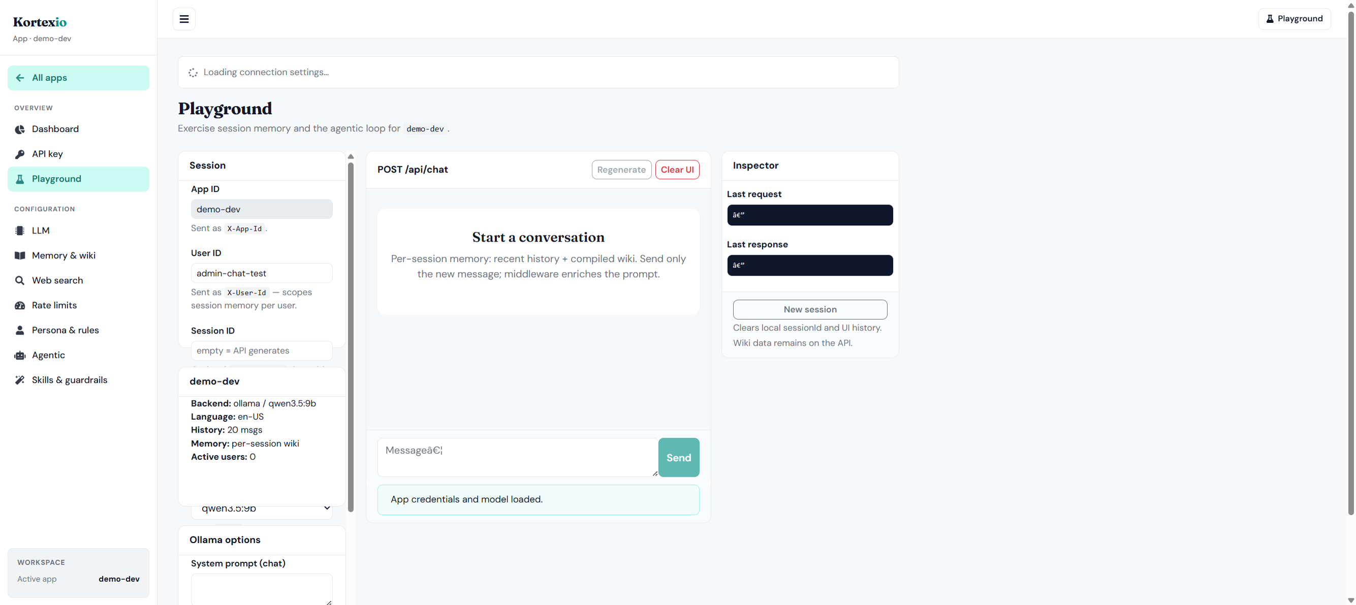 LLM backend picker