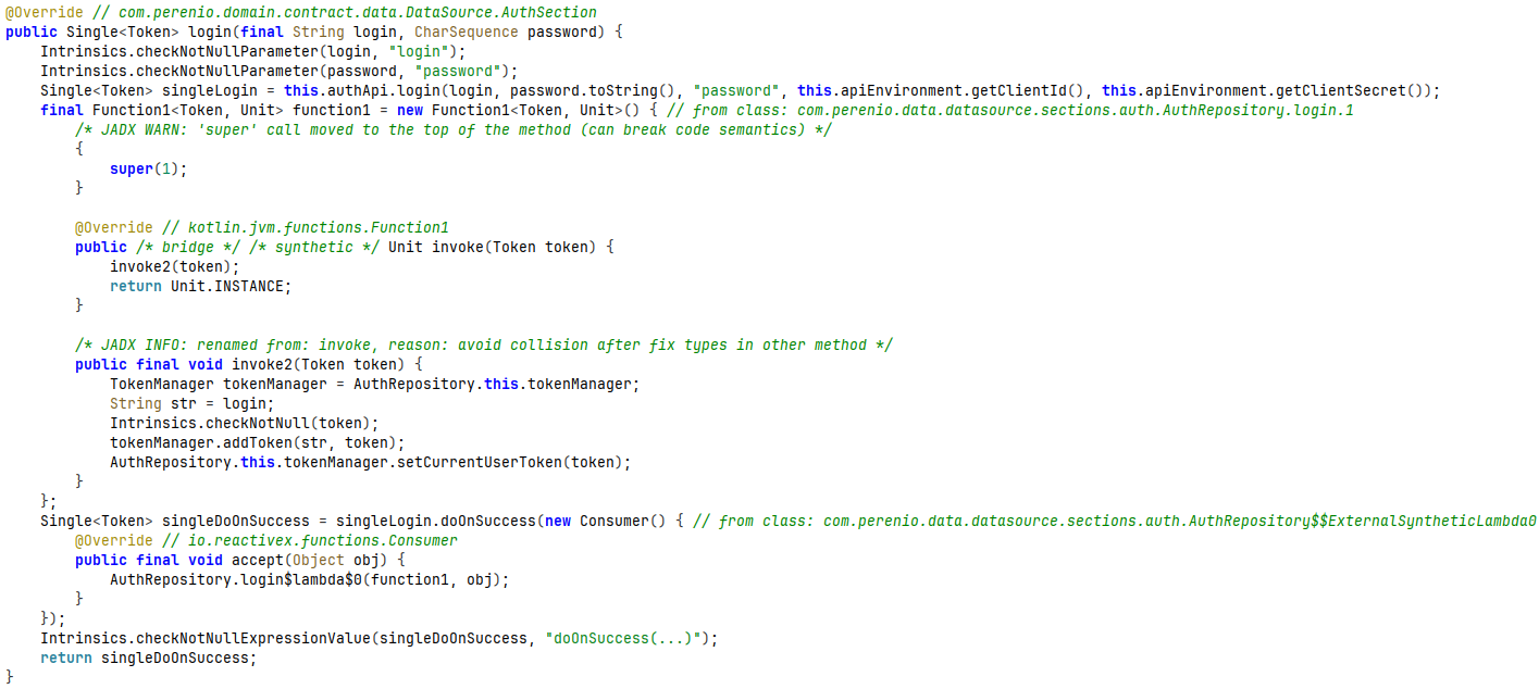 Auth repository function