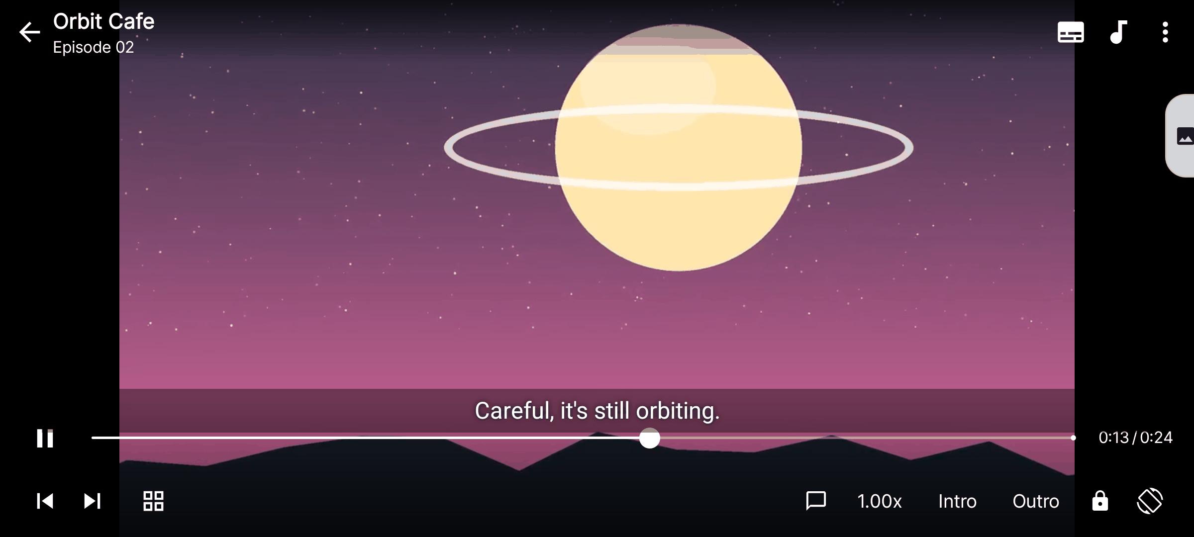 Video player with subtitles