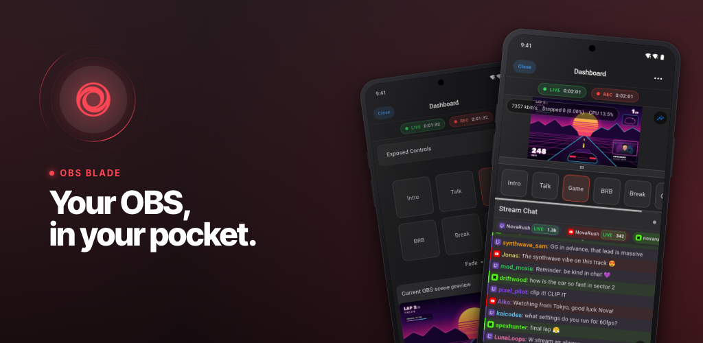 OBS Blade - Your OBS, in your pocket.
