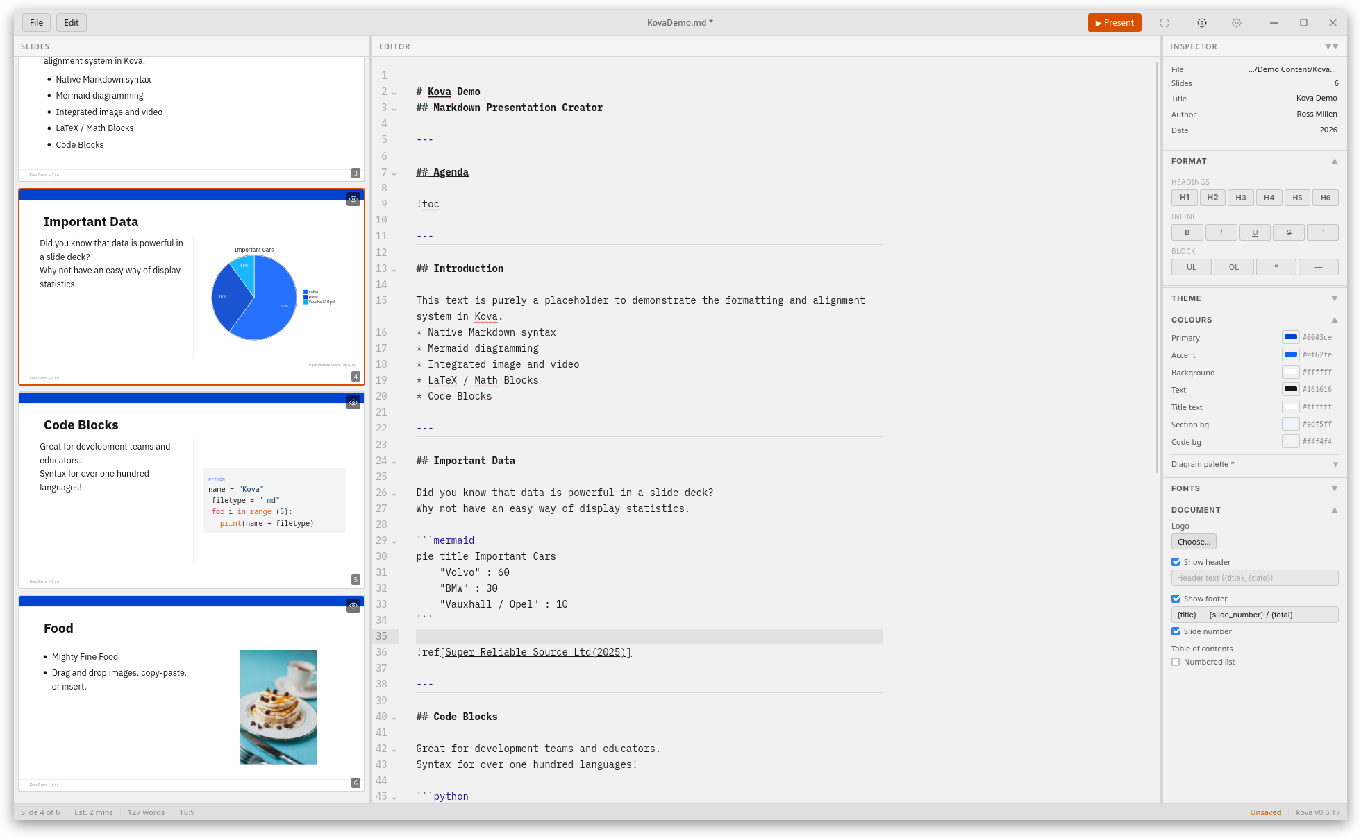 Kova editor