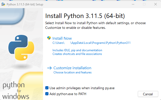 python add to path install